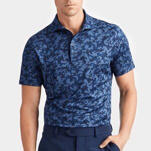 NWT G/Fore Men's Twilight Mapped Icon Camo Tech Jersey Polo Small S